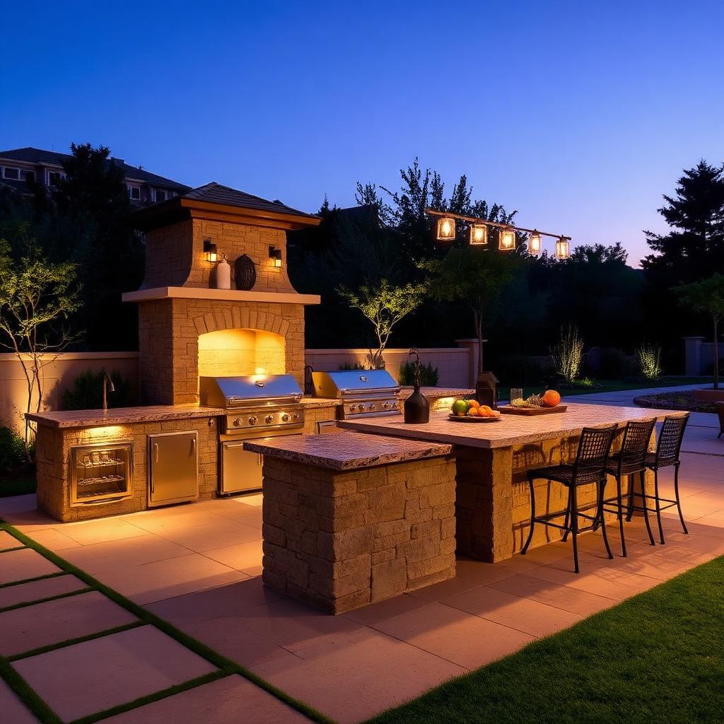 Basalt accent wall BBQ