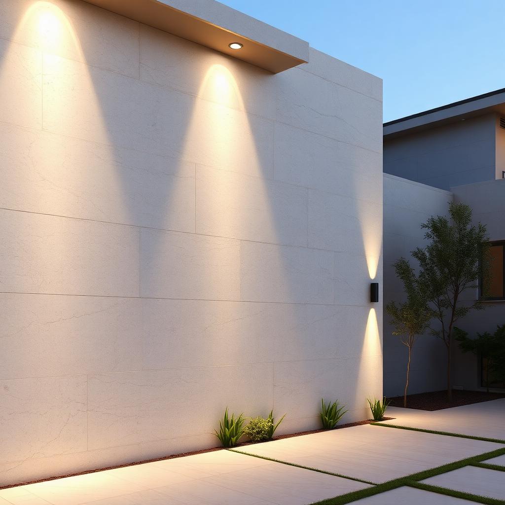 Modern villa stone facade