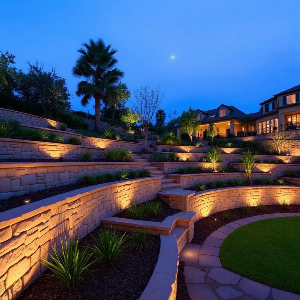 Raised stone planter