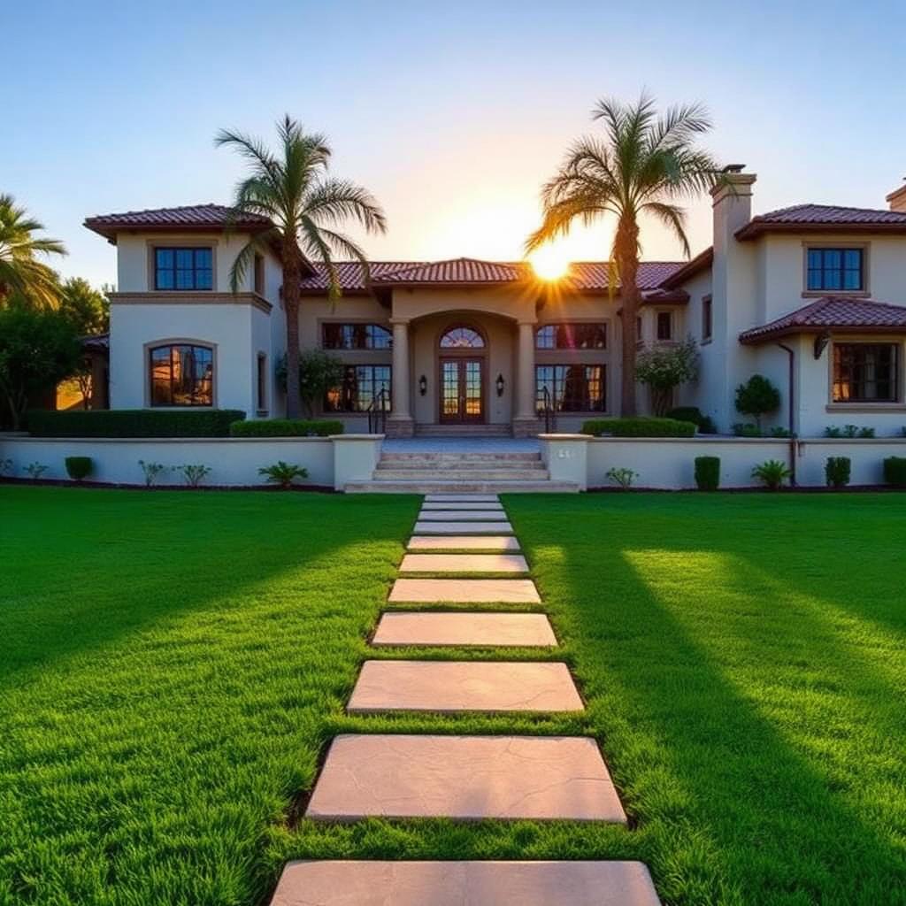 Garden walk to villa entrance