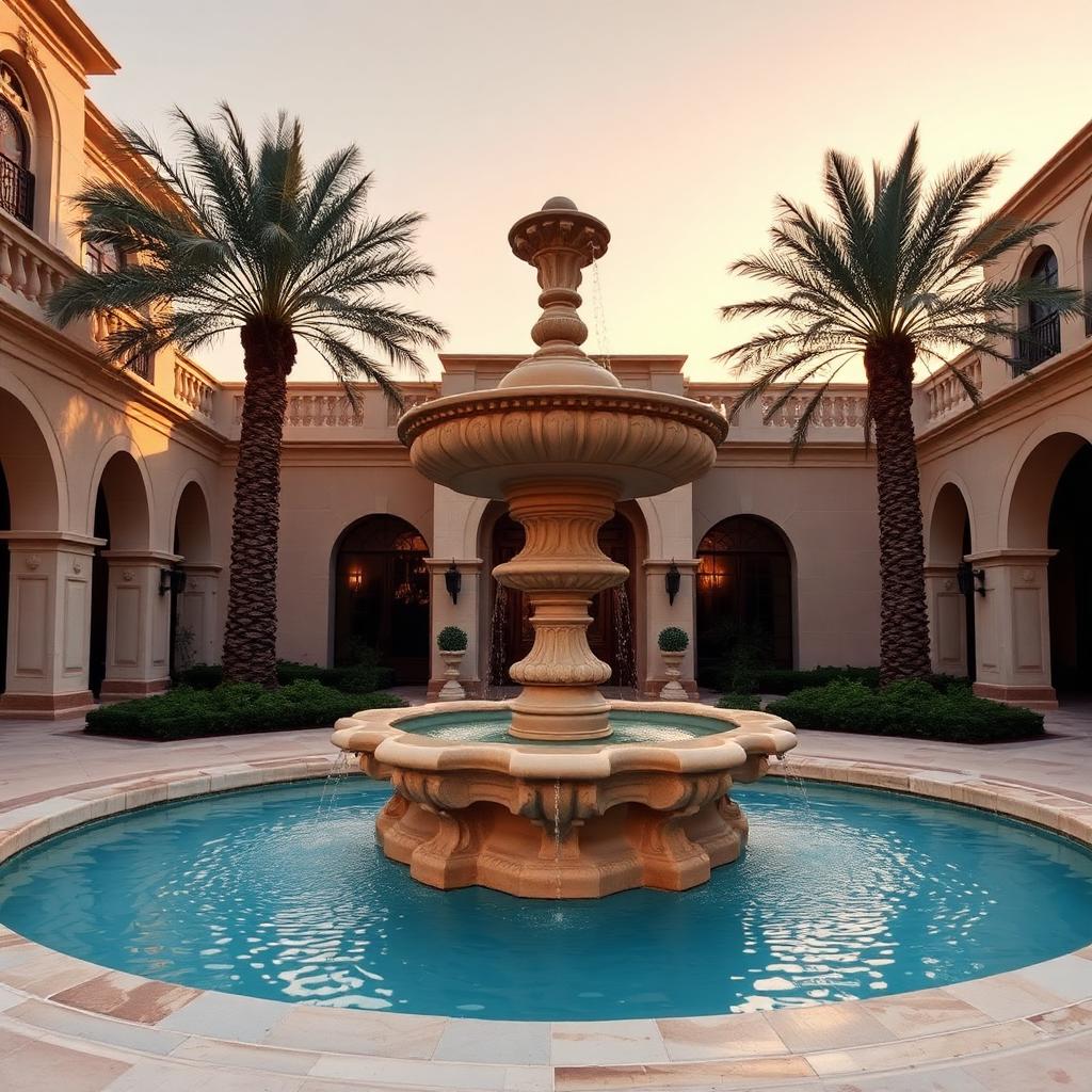 Pool surround in honed travertine